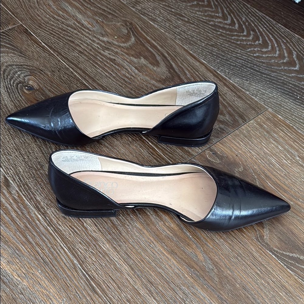Franco Sarto black leather asymmetrical flat - Neiman Flat - Picture 2 of 3